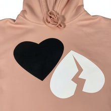 Load image into Gallery viewer, Peach "Heart Flip" Crop Hoodie