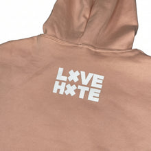 Load image into Gallery viewer, Peach "Heart Flip" Crop Hoodie